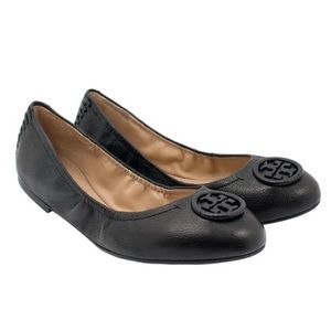Tory Burch black round toe Allie ballet flat